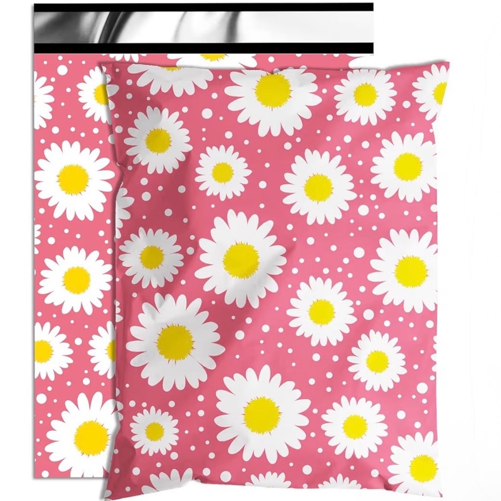 15 Pink Daisy 10x13 Polymailers